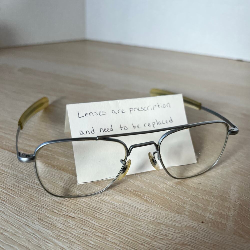 Randolph Engineering 5 1/2 Sunglasses Aviator Matte Chrome AF-52-20 FRAMES ONLY